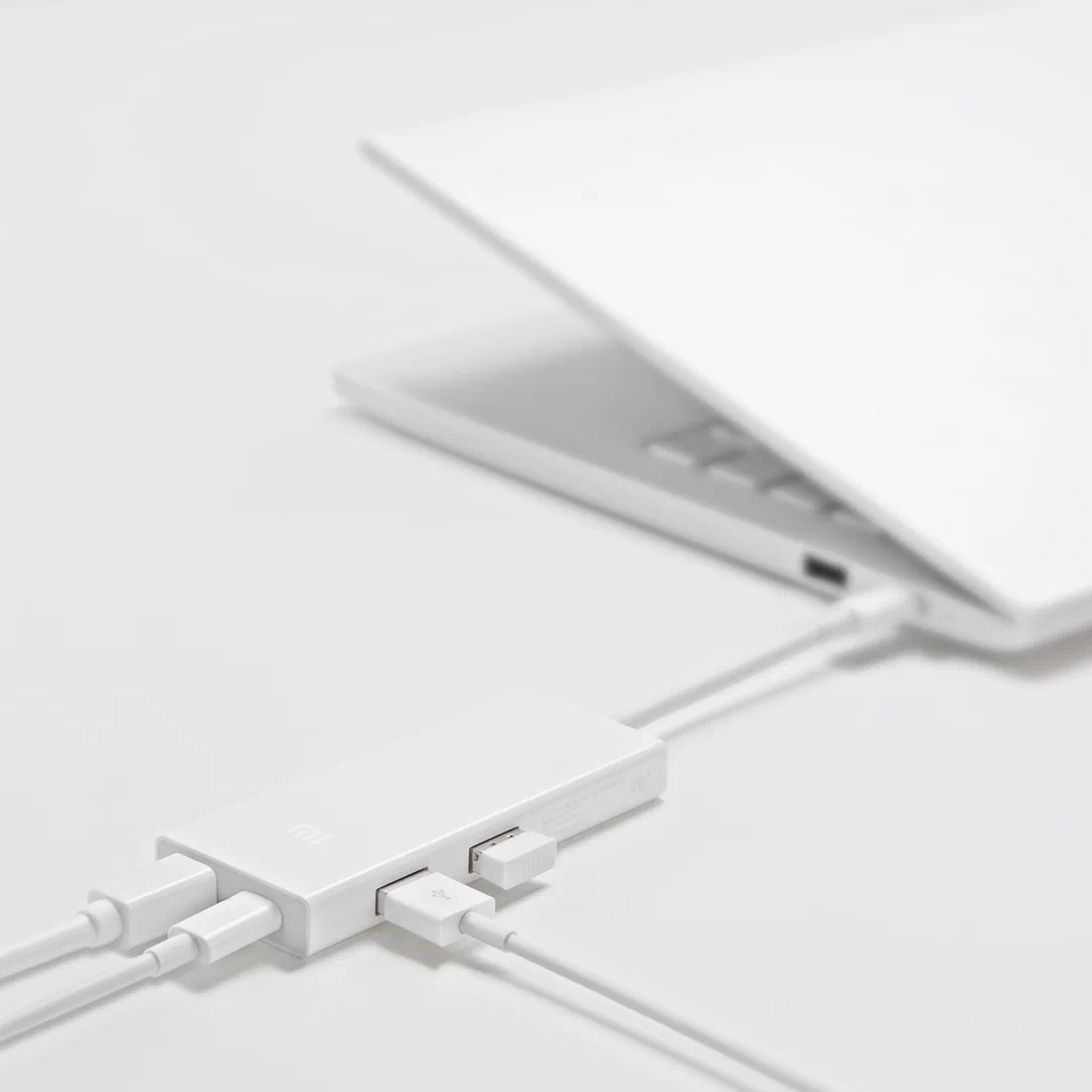 картинка HUB Xiaomi Type-C to Type-A + Type-C + Mini Display Port Converter ZJQ02TM от магазина КомпьютерЦентр
