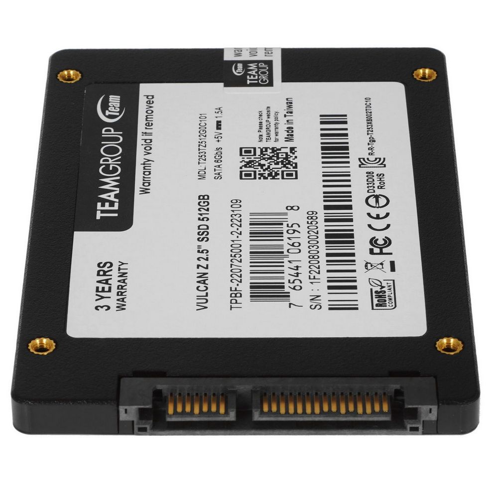 картинка SSD накопитель 512Gb 2.5'' Team Group SATA-3 Vulcan Z (T253TZ512G0C101) TLC 3D Nand от магазина КомпьютерЦентр