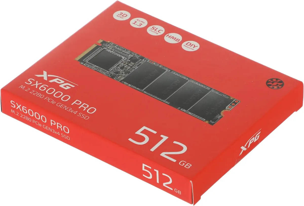 картинка SSD накопитель 512 Гб M.2 2280 A-Data PCI-E x4 SX6000 Pro (ASX6000PNP-512GT-C) от магазина КомпьютерЦентр