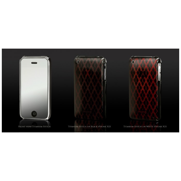 картинка Чехол More Metallic Series Engraved Edition Stitch Titanium for iPhone 3G/ 3GS (AP05-030S/T) от магазина КомпьютерЦентр