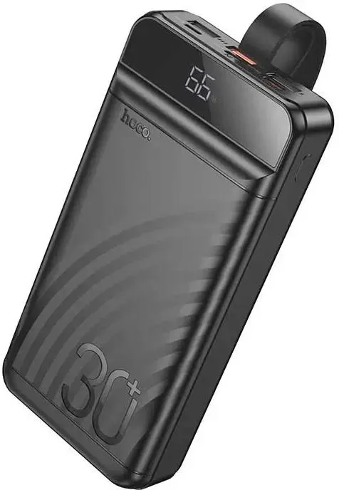 картинка Внешний аккумулятор Hoco J123B 22.5W+PD20W fully compatible power bank with digital display (30000mAh) black от магазина КомпьютерЦентр