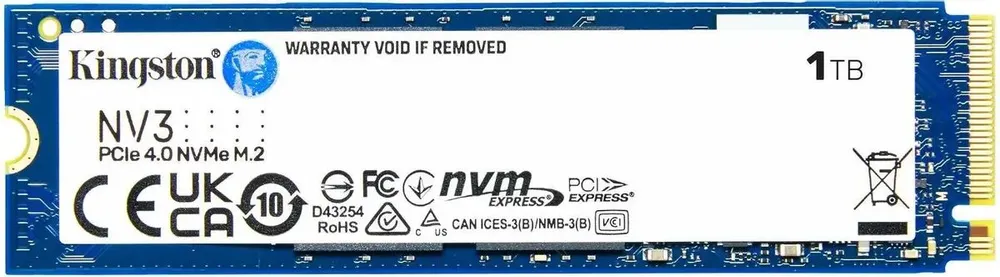картинка SSD накопитель 1Tb Kingston NV3 PCI-Ex4 Gen4 6000/ 4000 MB/ s M.2 2280 (SNV3S/ 1000GCN) от магазина КомпьютерЦентр