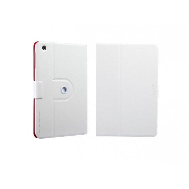 картинка Чехол Totu Rotation 360 Leather White/ Red for iPad Air от магазина КомпьютерЦентр