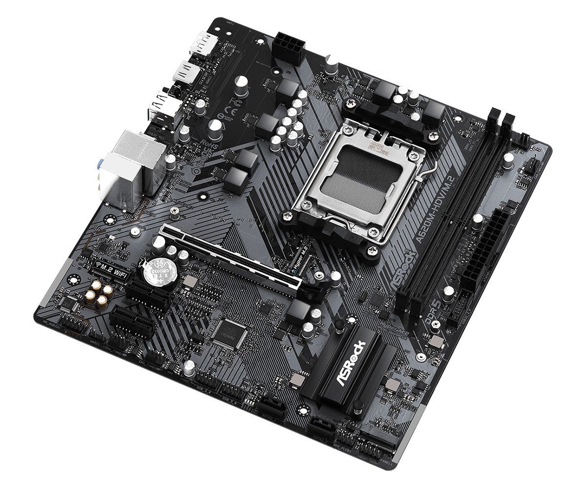 картинка Материнская плата ASRock AM5 A620 A620M-HDV/ M.2 2xDDR5 mATX от магазина КомпьютерЦентр