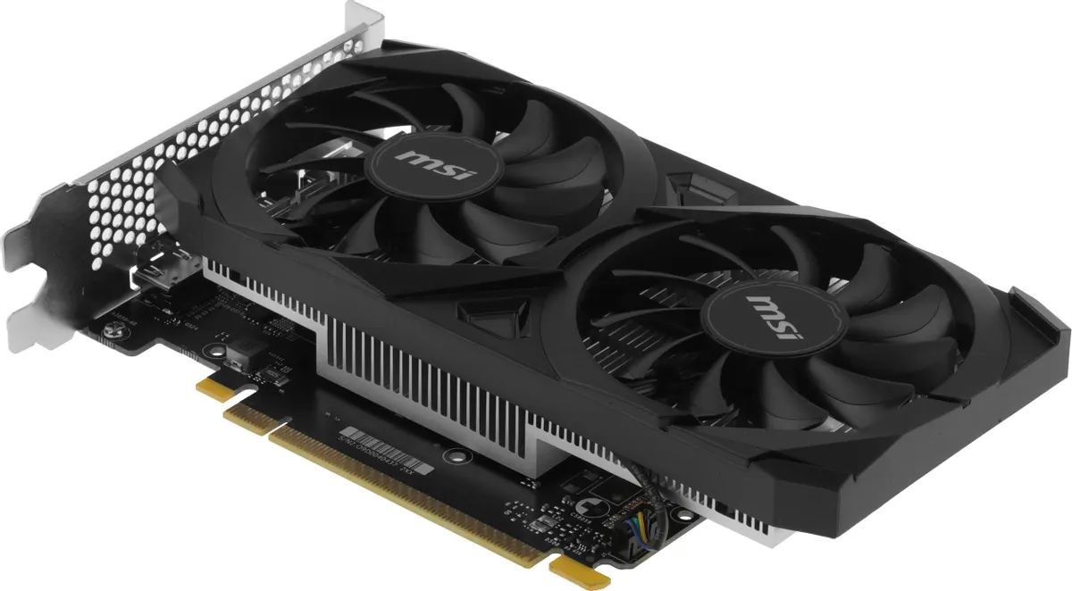 картинка Видеокарта 6Gb GDDR6 GeForce RTX 3050 MSI Ventus 2X E OC PCI-E 4.0 96 bit 1492/ 14000 HDMIx2/ DP (RTX 3050 VENTUS 2X E 6G OC) от магазина КомпьютерЦентр