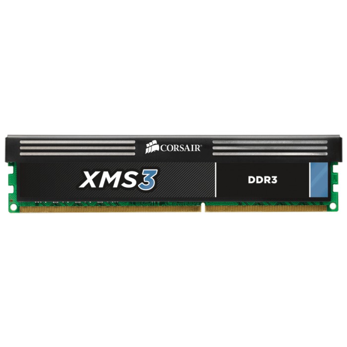 картинка Оперативная память Corsair DIMM DDR3 4Gb PC3-12800 XMS3 CL9-9-9-24 radiator (CMX4GX3M1A1600C9) от магазина КомпьютерЦентр