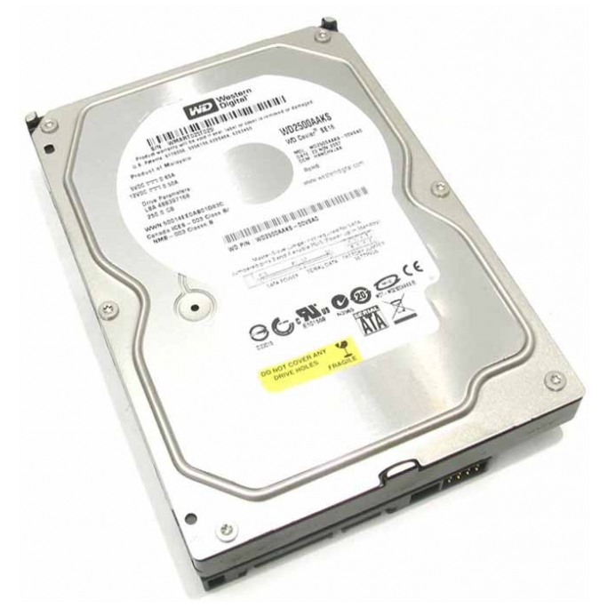 картинка Жесткий диск Western Digital 250Gb Caviar Blue 3.5″ 16Mb 7200rpm SATAII (WD2500AAKS) от магазина КомпьютерЦентр
