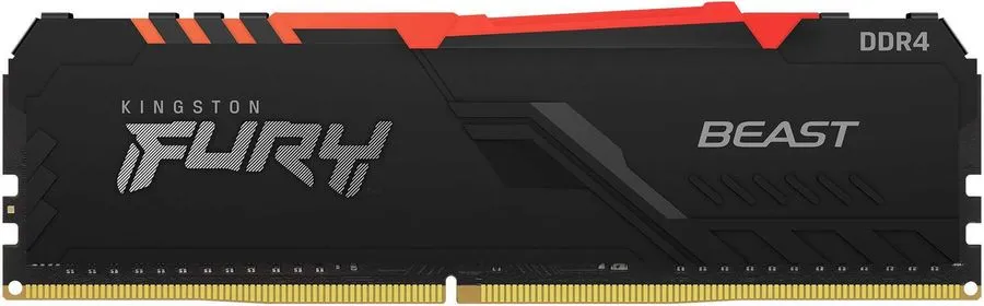 картинка DIMM DDR4 16Gb 3200MHz PC4-25600 Kingston Fury Beast RGB (KF432C16BB1A/ 16) от магазина КомпьютерЦентр