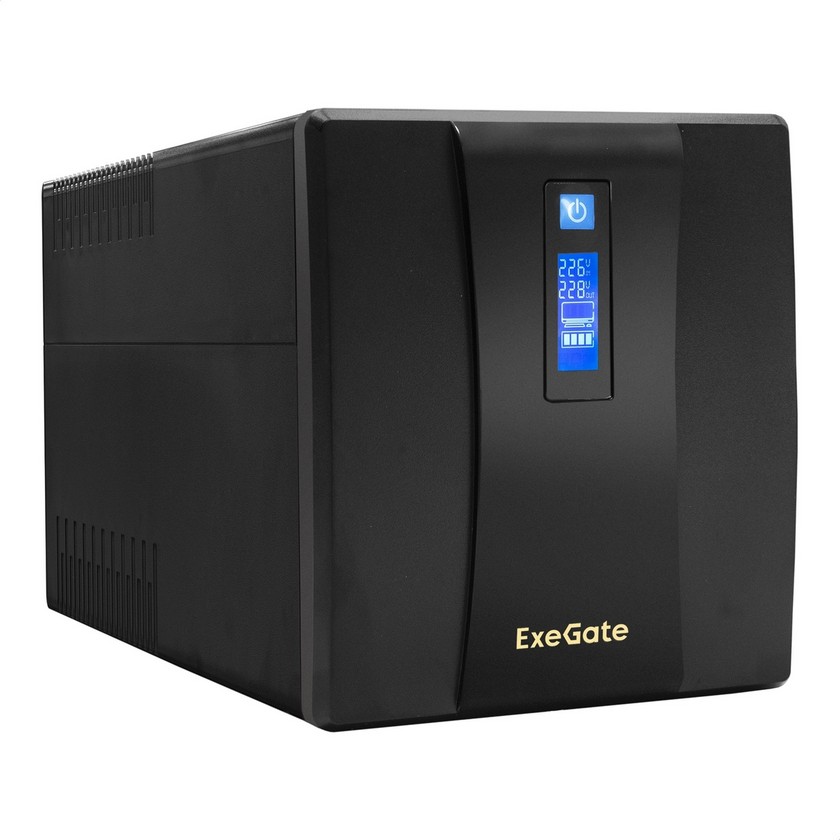 картинка ИБП ExeGate EP212520RUS SpecialPro Smart LLB-1500.LCD.AVR.4SH.USB 1500VA/ 950W, LCD, AVR, 4*Schuko, USB, Black от магазина КомпьютерЦентр