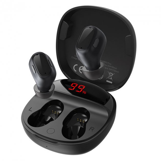 картинка Bluetooth гарнитура Baseus Encok True Wireless WM01 Plus NGWM01P-01 Black от магазина КомпьютерЦентр