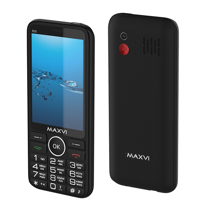 картинка Телефон мобильный Maxvi B35 Black 3.5'' от магазина КомпьютерЦентр