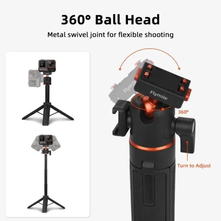 картинка Flymile 20-54 см. Магнитный штатив быстро высвобождение для Insta360 Ace Pro 2/ X5/ x4/ x3/ x2/ Ace Pro/ Ace от магазина КомпьютерЦентр