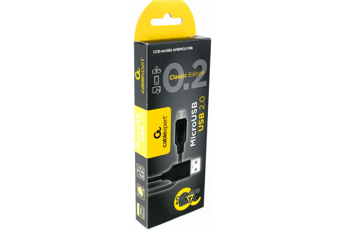 картинка Кабель Micro USB кабель Cablexpert CCB-mUSB2-AMBMO2-1MB от магазина КомпьютерЦентр