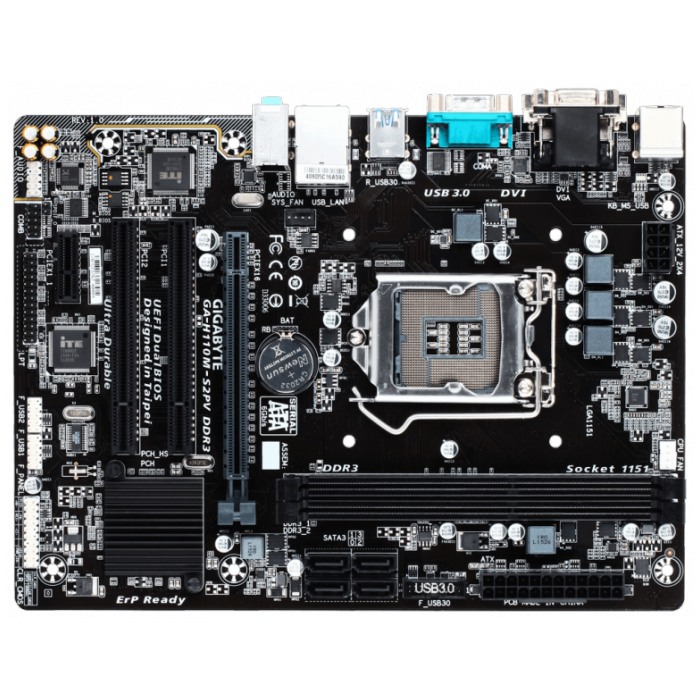 картинка Материнская плата Gigabyte GA-H110M-S2PV DDR3 (GA-H110M-S2PV DDR3) от магазина КомпьютерЦентр