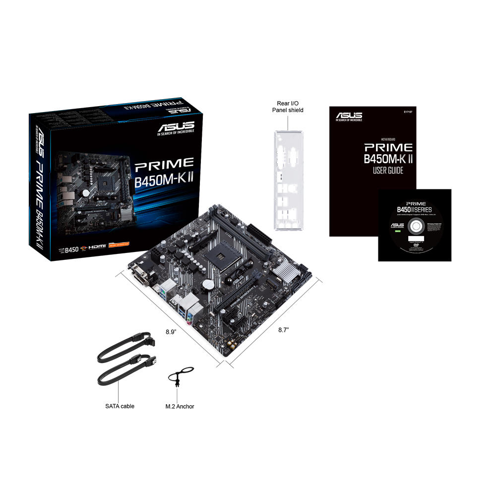 картинка Материнская плата Asus PRIME B450M-K II от магазина КомпьютерЦентр