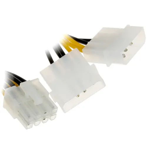 картинка Переходник питания FinePower 2xMolex(M) - PCI-E 8pin(F) 0,15 м, 18 AWG, видеокарта от магазина КомпьютерЦентр
