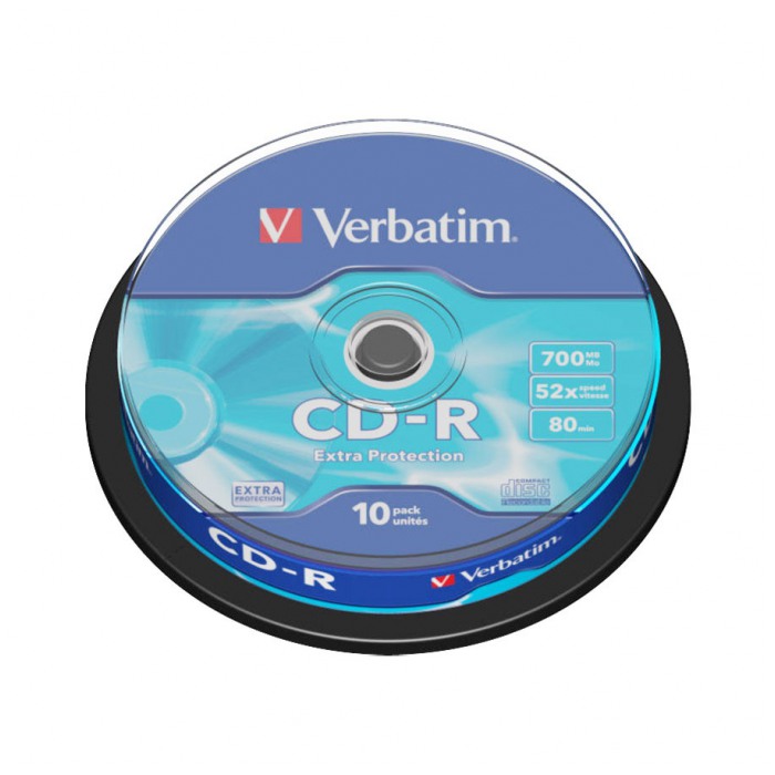 картинка Диски Verbatim CD-R 700Мb 52x Cake 10 pcs от магазина КомпьютерЦентр