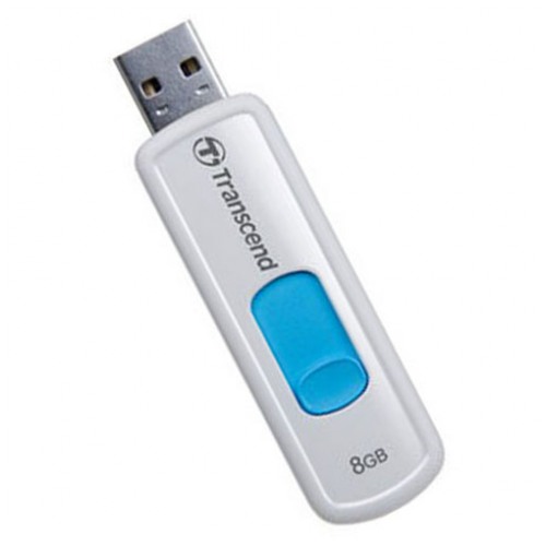 картинка Флешка USB Transcend 8Gb JetFlash 530 White/Blue (TS8GJF530) от магазина КомпьютерЦентр