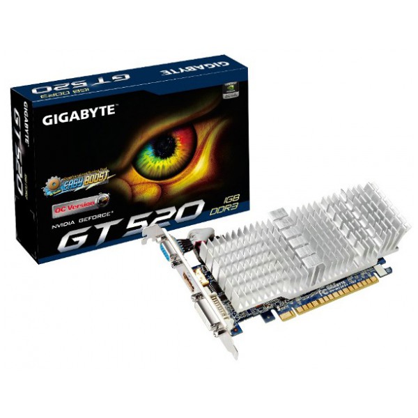 картинка Видеокарта Gigabyte GeForce GT520 1Gb 64bit DDR3 (GV-N520SL-1GI) от магазина КомпьютерЦентр
