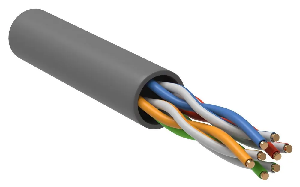 картинка Кабель UTP ITK Generica PVC внутр. Cat5 4X2X24AWG (305м) Gray (BC1-C504-111-305-G) от магазина КомпьютерЦентр