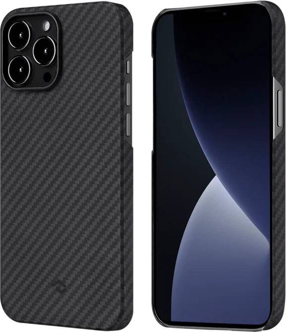 картинка Усиленный чехол PITAKA MagEZ Case Pro 3 для iPhone 14 Pro MAX 6.7'', черный/ серый (Black/ Grey Twill) 1500D от магазина КомпьютерЦентр