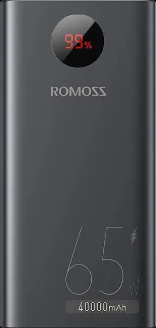 картинка Внешний аккумулятор Romoss (PEA40 PRO) (40000mAh) QC3.0/ PD3.0 65W 3A 2xUSB-A/ USB-C черный от магазина КомпьютерЦентр