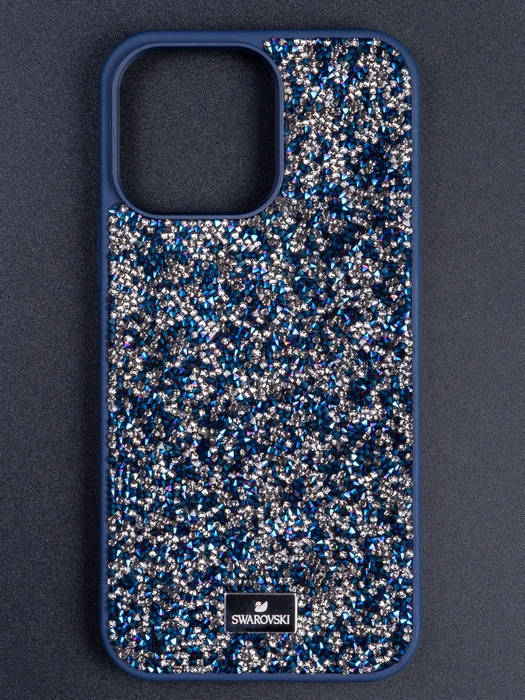 картинка Чехол Swarovski для iphone 15 Pro Max Синий от магазина КомпьютерЦентр