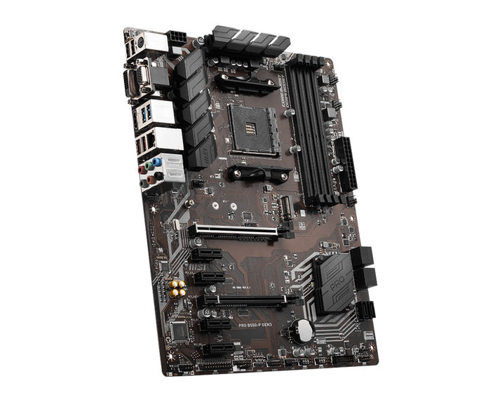 картинка Материнская плата MSI PRO B550-P GEN3 AM4 AMD B550 4xDDR4 ATX от магазина КомпьютерЦентр