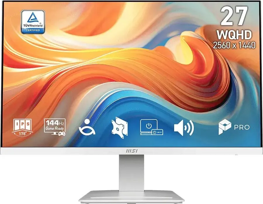 картинка Монитор 27'' MSI PRO MP273QW E14 IPS LED 2560x1440, 144 Гц, 4 мс, 16:9, 300 кд/ м2, HDMI ,DP, белый (9S6-3PE2CH-059) от магазина КомпьютерЦентр