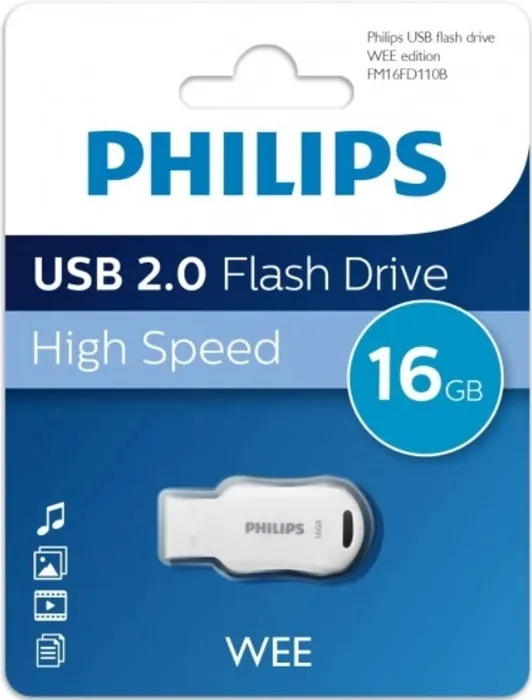 картинка USB накопитель 16Gb Philips WEE 2.0 (FM16FD110B/ 97) от магазина КомпьютерЦентр