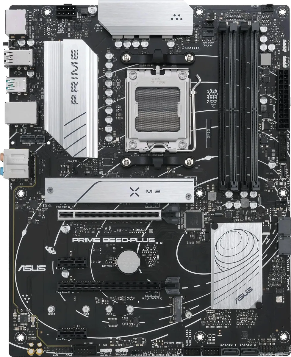 картинка Материнская плата Asus PRIME B650-PLUS SocketAM5 AMD B650 4xDDR5, ATX от магазина КомпьютерЦентр
