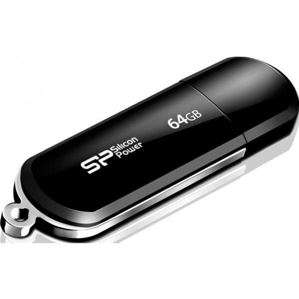 картинка USB накопитель 64Gb SiliconPower LuxMini 322 Black (SP064GBUF2320V1K) от магазина КомпьютерЦентр