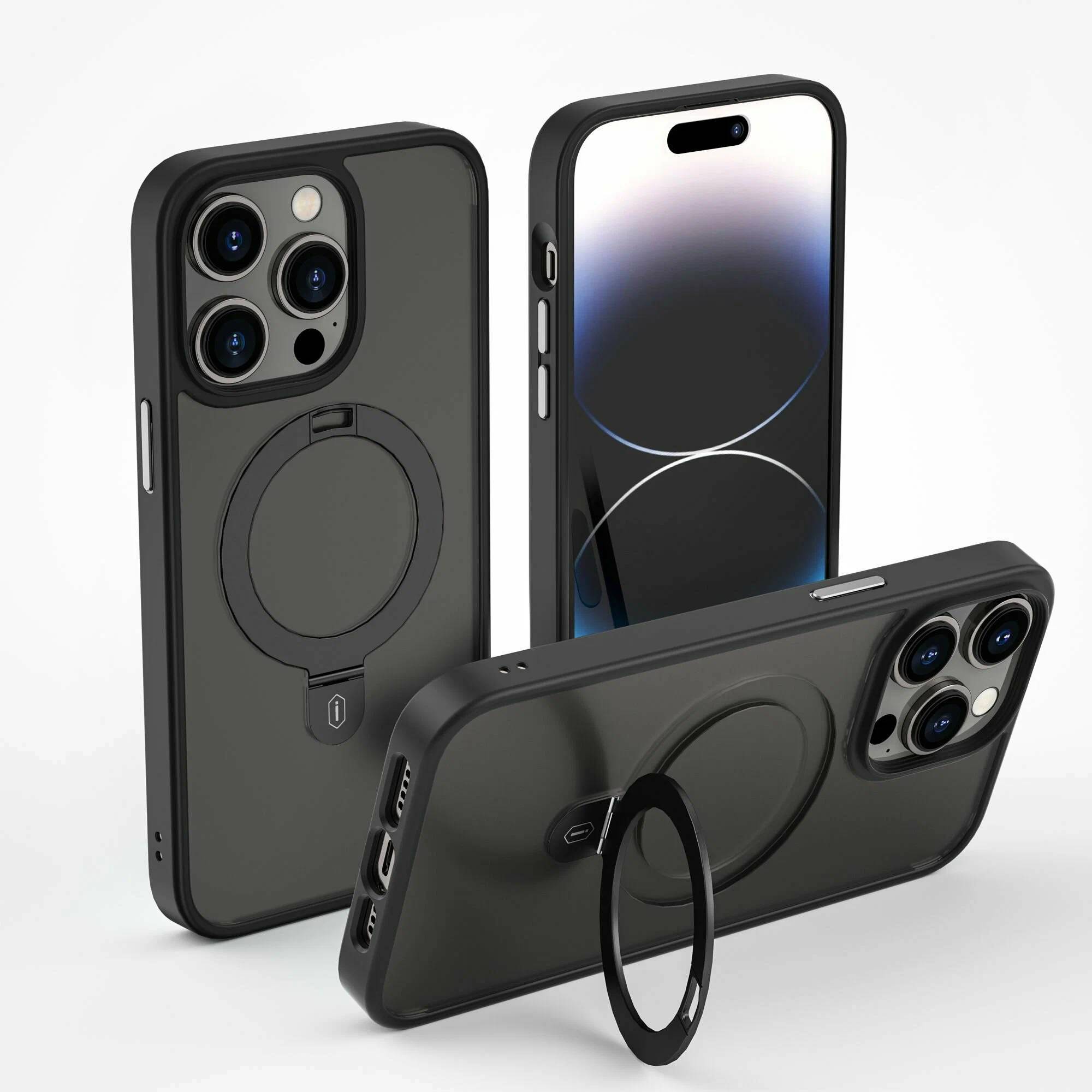 картинка Чехол WiWU Magnetic Stand для iPhone 15 Pro Max ZMM-010 Black от магазина КомпьютерЦентр