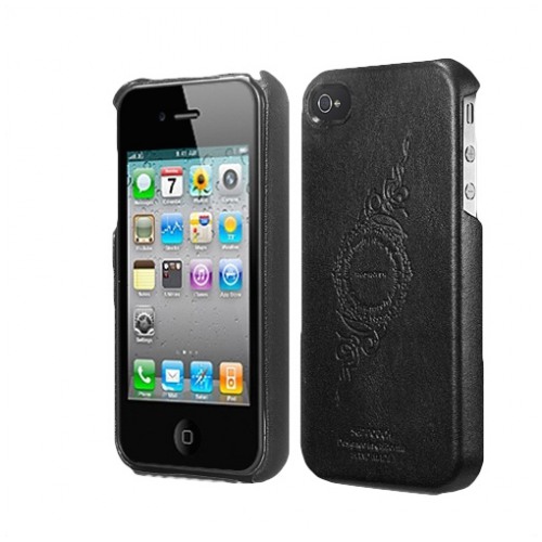 картинка Чехол SGP Genuine Leather Grip Series infinity Black for iPhone 4 (SGP06900) от магазина КомпьютерЦентр