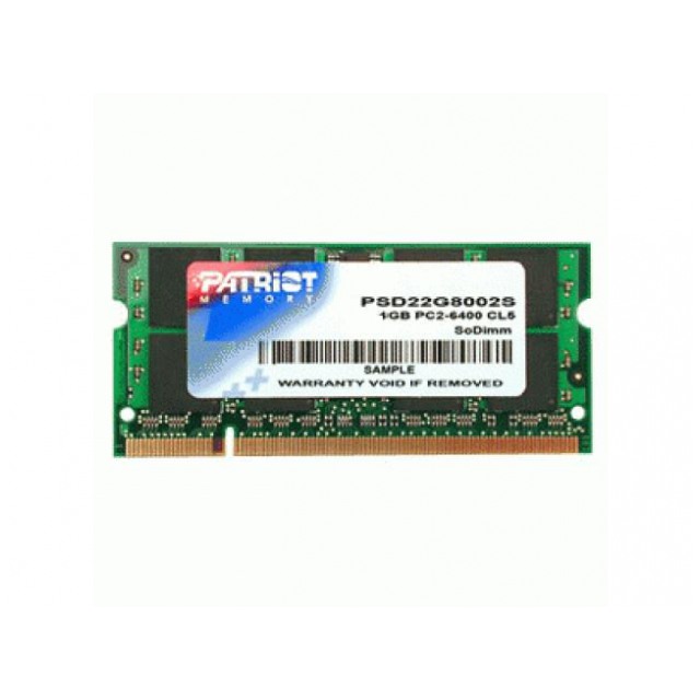 картинка Оперативная память Patriot SO-DIMM DDR2 1Gb 800MHz PC2-6400 CL6 Box от магазина КомпьютерЦентр