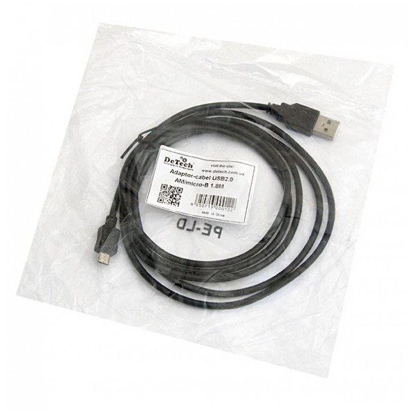 картинка Кабель DeTech USB 2.0 a->Micro b 1.8м от магазина КомпьютерЦентр
