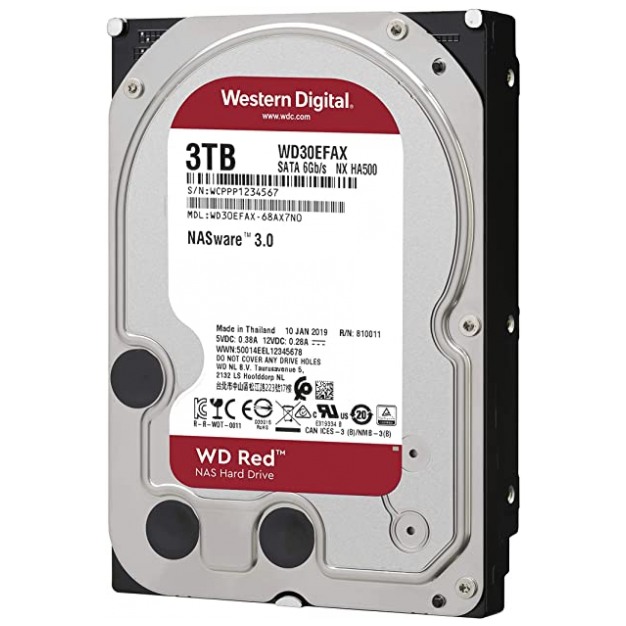 картинка Жесткий диск Western Digital 3Tb 3.5'' SATAIII 256 Mb cache; Red (WD30EFAX) от магазина КомпьютерЦентр
