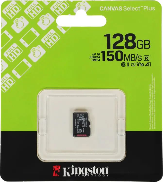 картинка Карта памяти 128Gb microSDXC Kingston Canvas Select Plus V10 A1 w/ o adapter (SDCS3/ 128GBSP) от магазина КомпьютерЦентр