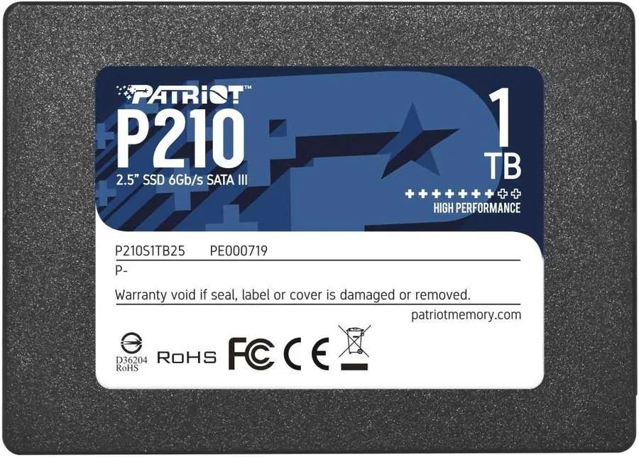 картинка SSD накопитель 1 Тб 2.5'' Patriot P210 SATAIII (P210S1TB25) от магазина КомпьютерЦентр