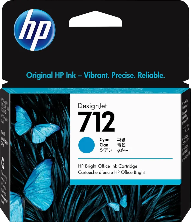 картинка Картридж струйный HP 712 3ED67A голубой (29мл) для HP DJ Т230/ 630 от магазина КомпьютерЦентр