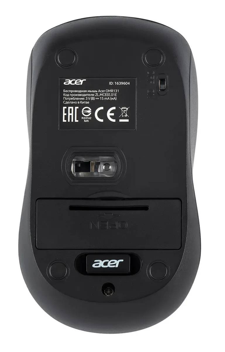 картинка Мышка Acer OMR131 Wireless USB Black (ZL.MCEEE.01E) от магазина КомпьютерЦентр