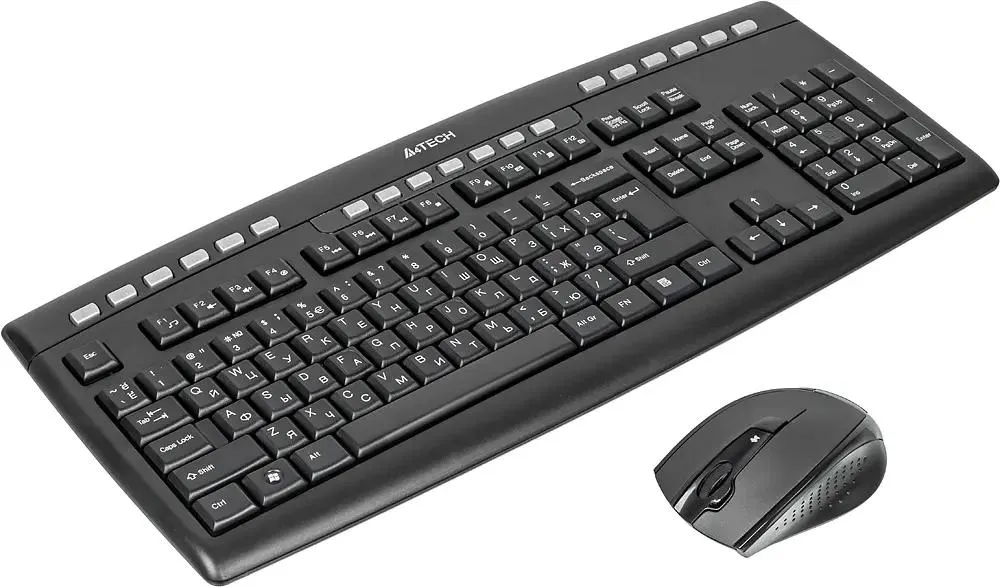 картинка Комплект A4TECH 9200F, беспроводной, черный от магазина КомпьютерЦентр