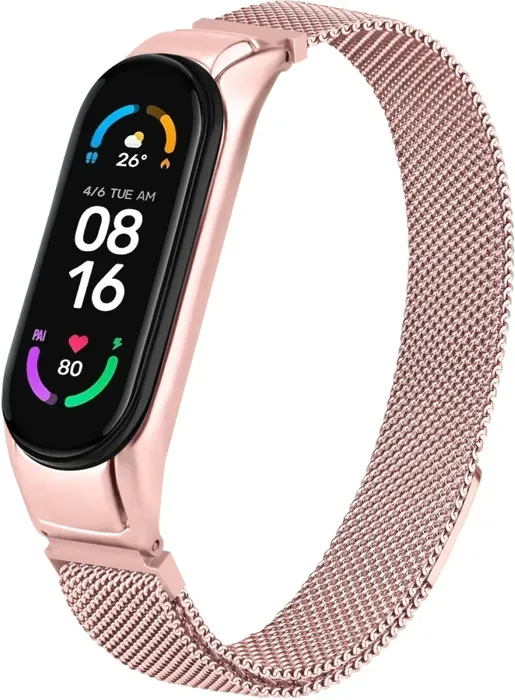 картинка Ремешок Xiaomi Mi Band 5 ''Mi Fit'' Milanese Pink от магазина КомпьютерЦентр