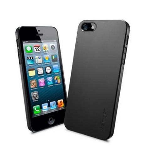 картинка Чехол SGP Case Ultra Thin A Series Soul Black for iPhone 5 (SGP09578) от магазина КомпьютерЦентр
