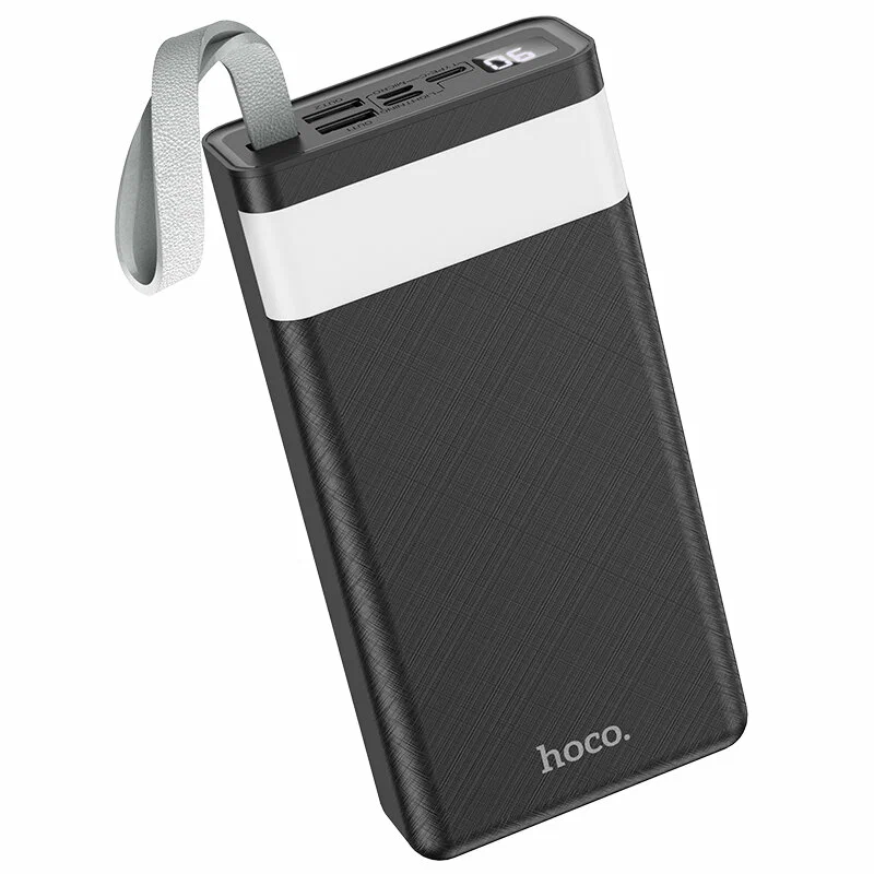 картинка Внешний аккумулятор Hoco J73 30000 mAh LED-фонарик Black от магазина КомпьютерЦентр