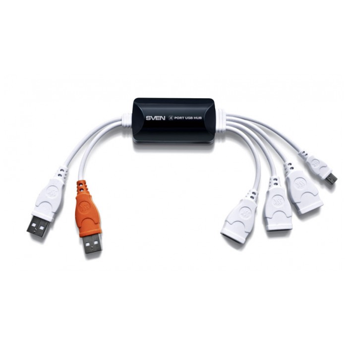 картинка HUB USB Sven 4-port HB-015 Black (HB-015) от магазина КомпьютерЦентр