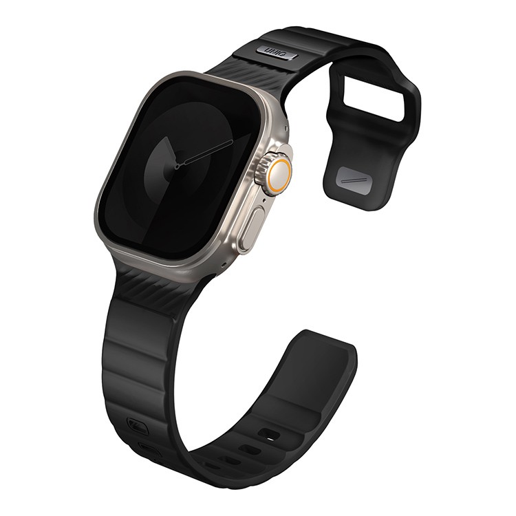 картинка Ремень каучуковый Uniq STRIDE FKM RUBBER для Apple Watch 49/ 45/ 44/ 42 (MIDNIGHT BLACK) (49MM-STRIMBLK) от магазина КомпьютерЦентр