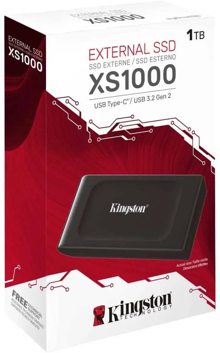 картинка SSD внешний 1Tb Kingston XS1000 (SXS1000/ 1000G) от магазина КомпьютерЦентр