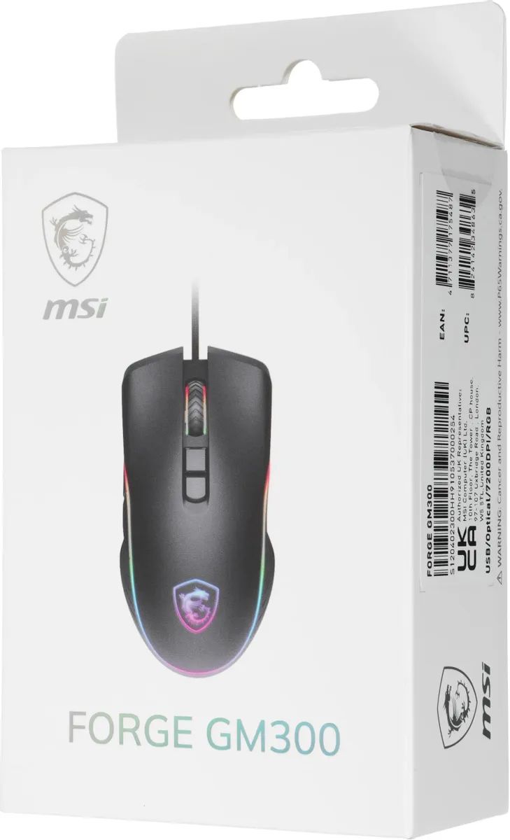 картинка Мышка MSI Forge GM300 проводная, черный от магазина КомпьютерЦентр