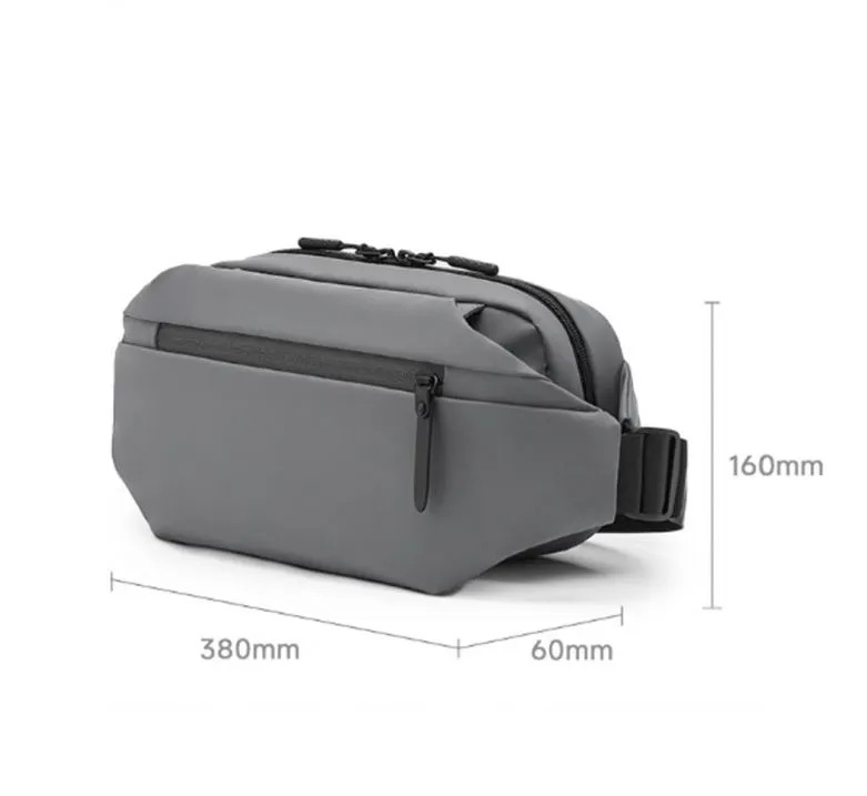 картинка Сумка на пояс Xiaomi Mijia Multifunction Sports and Leisure Chest Bag MJXB01RM Black от магазина КомпьютерЦентр